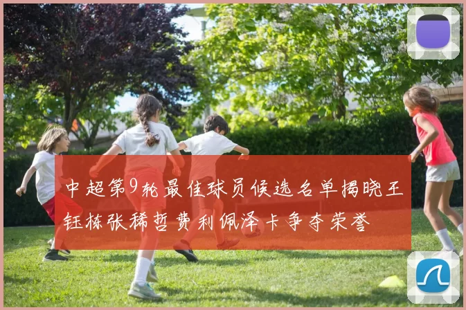 中超第9轮最佳球员候选名单揭晓王钰栋张稀哲费利佩泽卡争夺荣誉